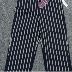 Black and White Striped Pants